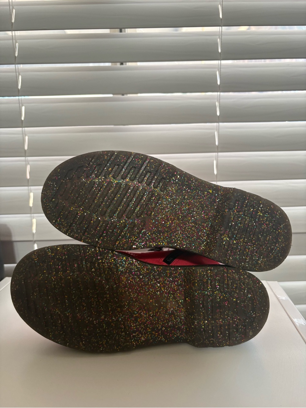 Dr. Martens 1460 Junior Pink Gradient Glitter Boots - Picture 3 of 7